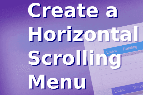 How to Create Horizontal Scrolling Menu using jQuery and PHP