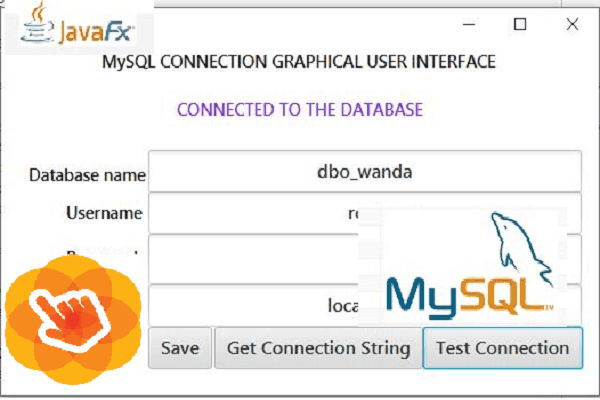 MySQL Connection GUI Design using JavaFX and Scene Builder