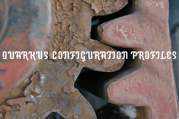 Working with Quarkus Configuration Profiles