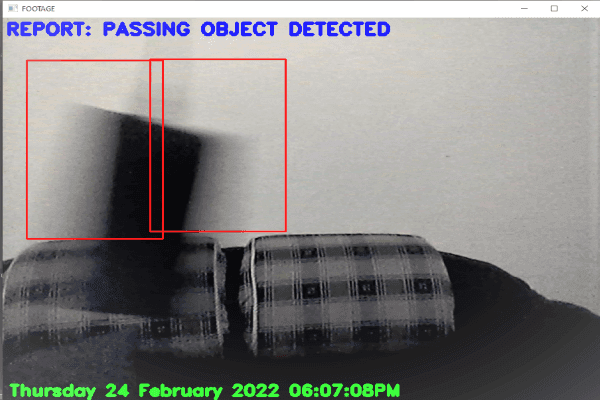 Spotting Of Passing Objects Using OpenCV In Python