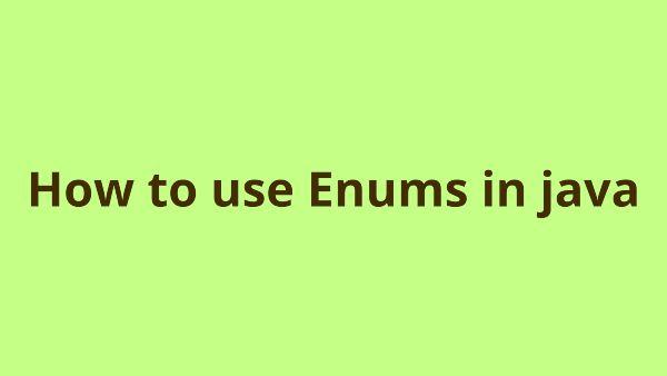 Understanding enum types in Java